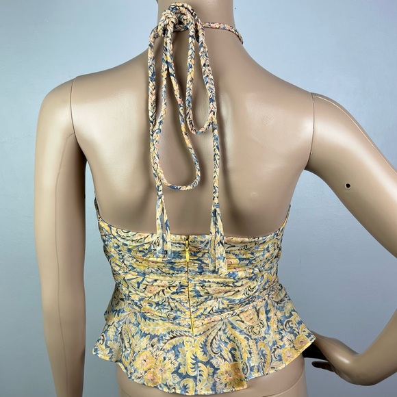 NEW VERONICA BEARD SILK PAISLEY PRINT HALTER TOP - Picture 8 of 11
